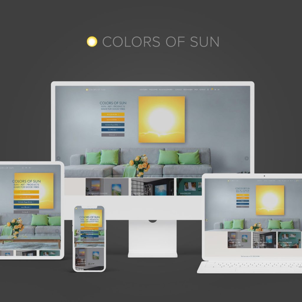 webdesign projekt mit WooCommerce Shop für colorsofsun